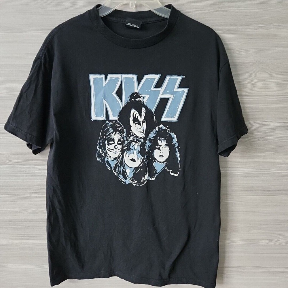 KISS Winterland GENE Simmons PAUL Stanley PETER Criss ACE Frehley Faces T-Shirt‎